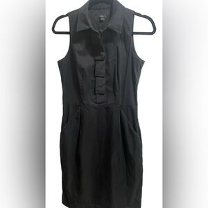 Ann Taylor Sleeveless‎ Dress, Black size 2, Pleats and Pockets EUC